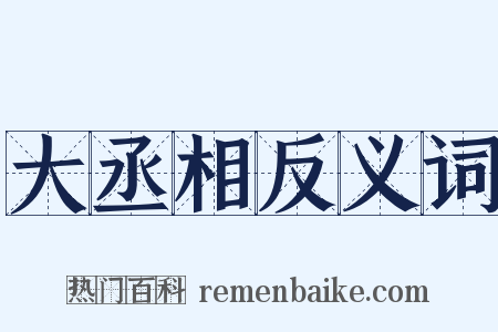 大丞相反义词是什么意思的图片
